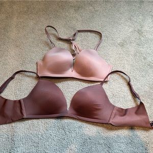 Victoria secret bras set of 2: no underwire, lightly padded